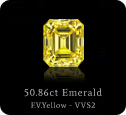 50.86ct Emerald - Fancy Vivit Yellow - VVS2 GIA certificate.