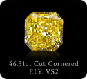 46.31ct Cut Cornered Square - Fancy Intense Yellow - VS2 GIA certificate.